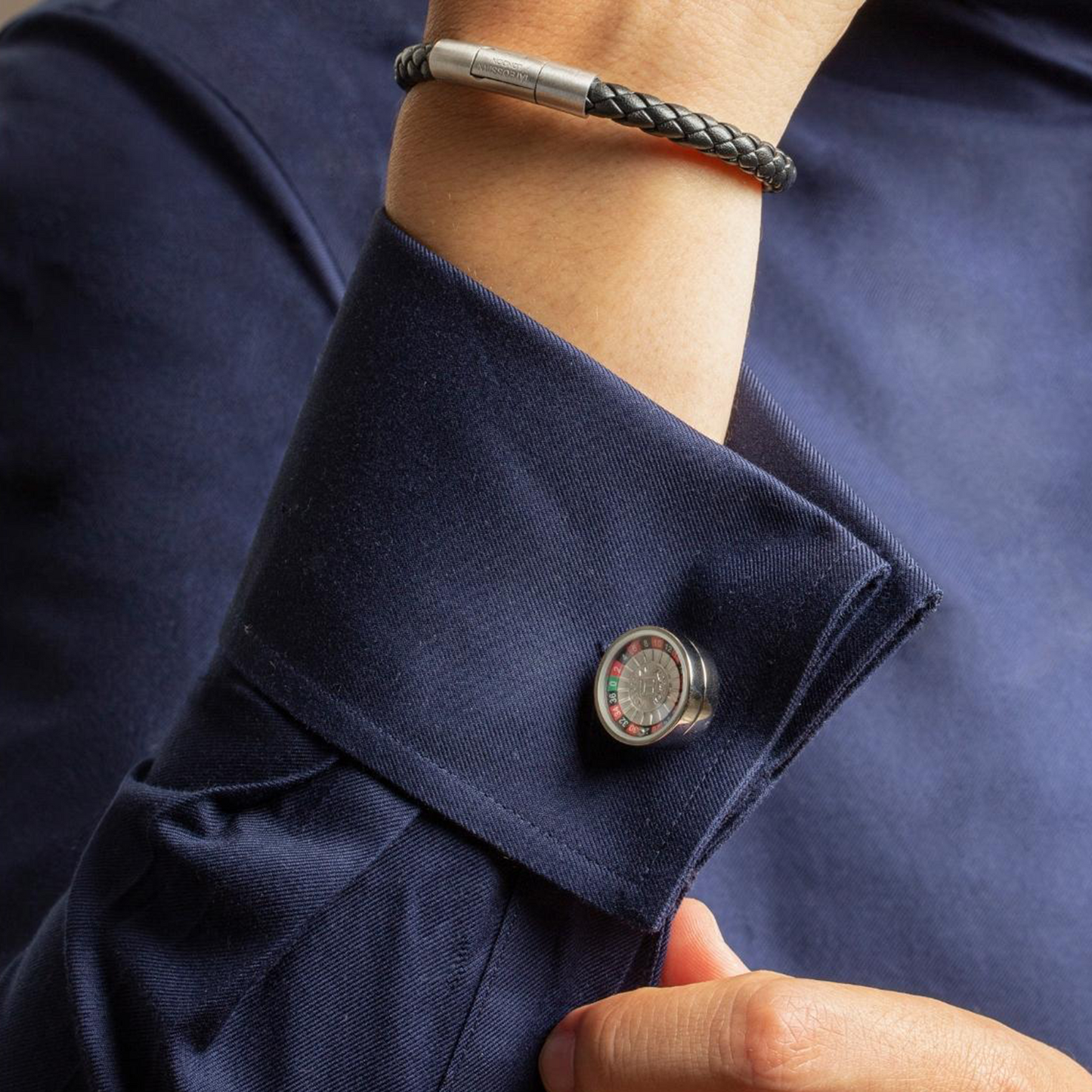 Roulette Cufflinks In Stainless Steel