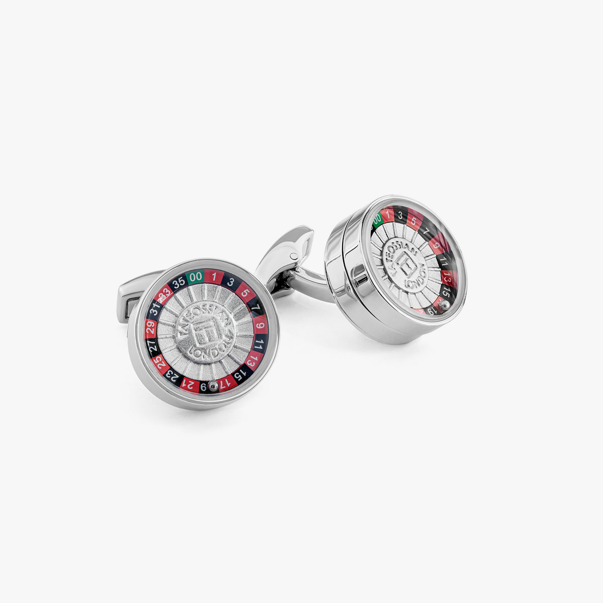 Roulette Cufflinks Stainless Steel