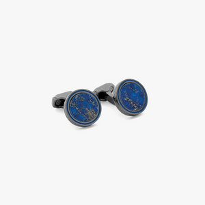 THOMPSON Tambor cufflinks in blue (UK) 1