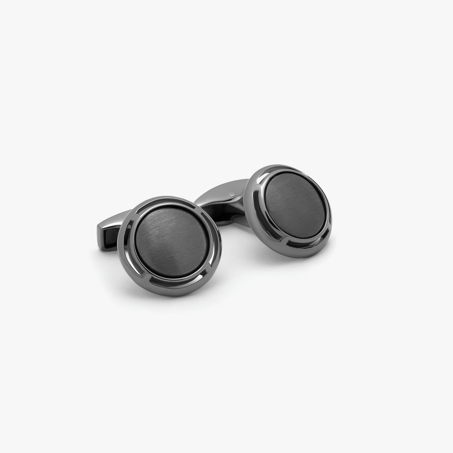 Art Deco cufflinks in black rhodium plated sterling silver