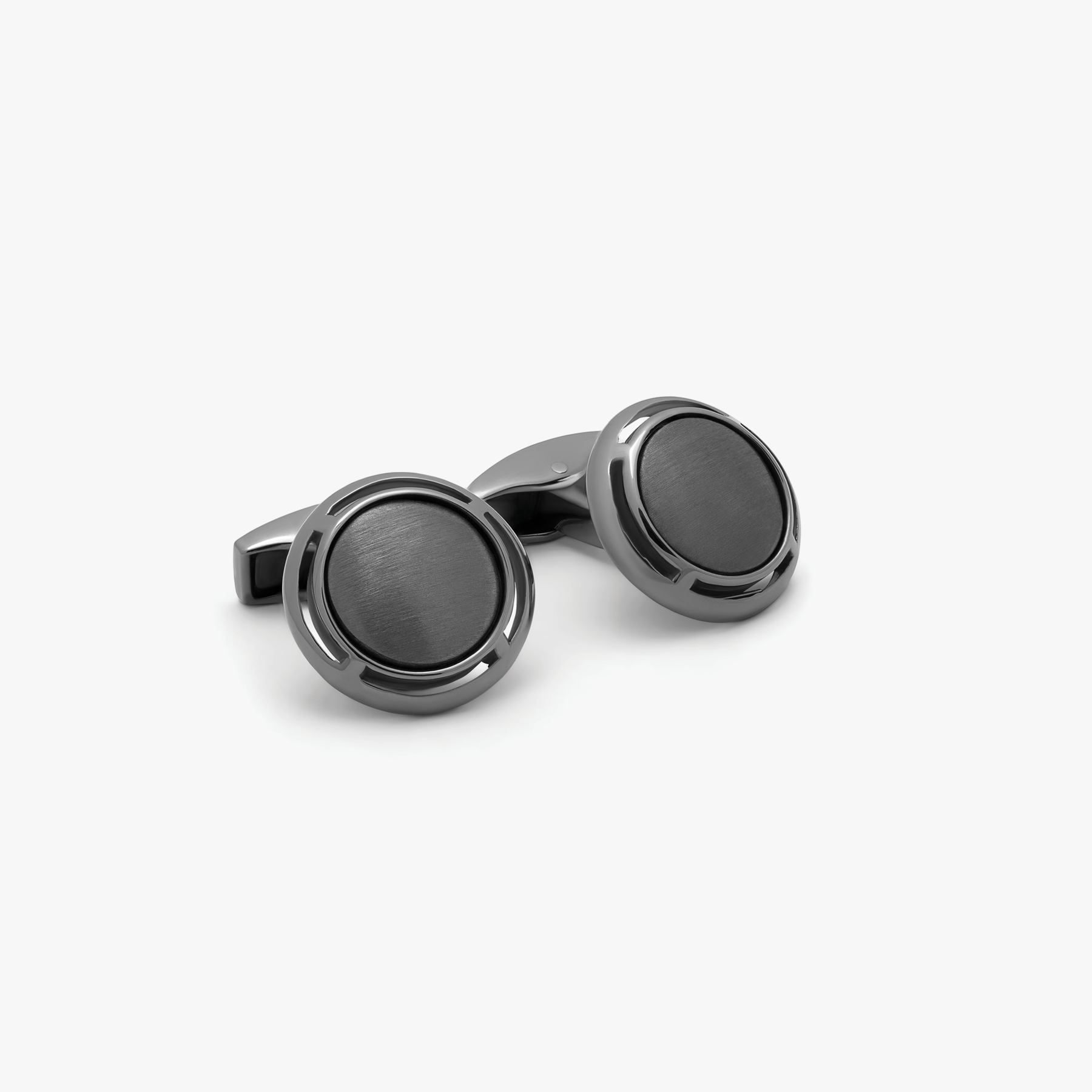 Art Deco cufflinks rhodium plated sterling silver