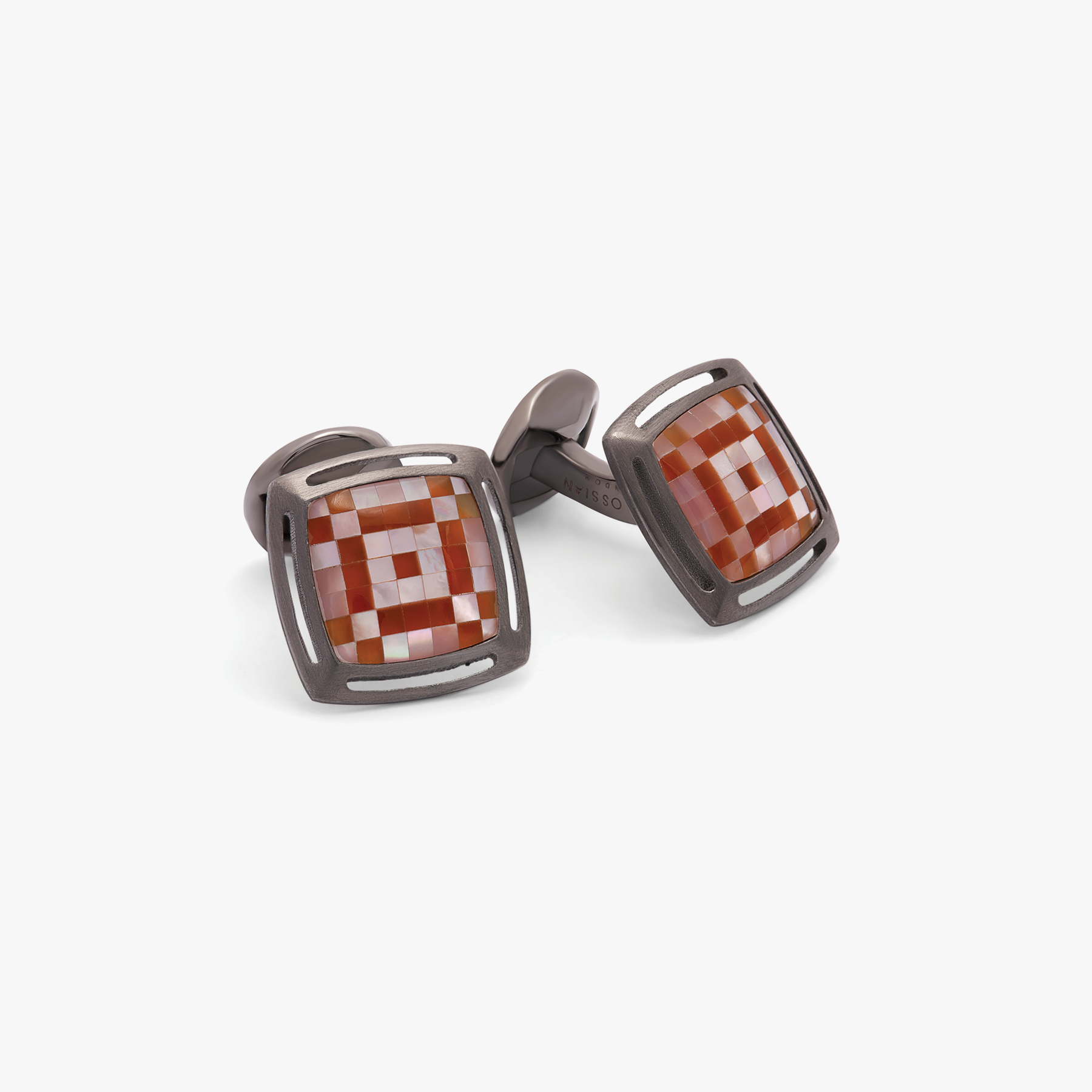 Sterling Silver Art Deco Mosaic Cufflinks