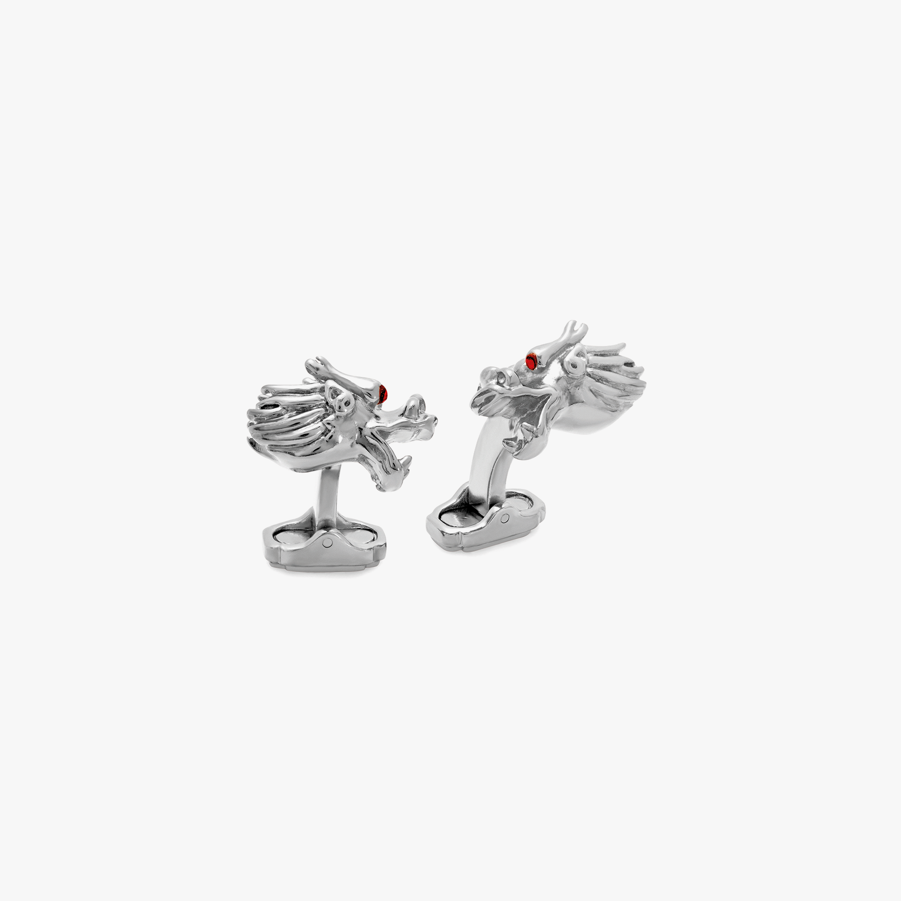 THOMPSON Dragon cufflinks with rhodium finish (UK) 1