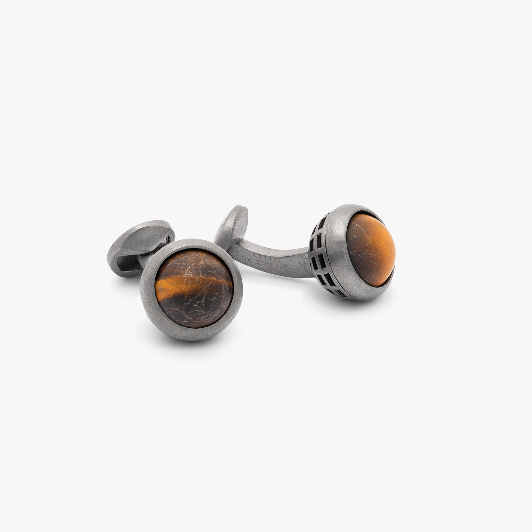 Revolve Cufflinks Sterling Tiger Eye