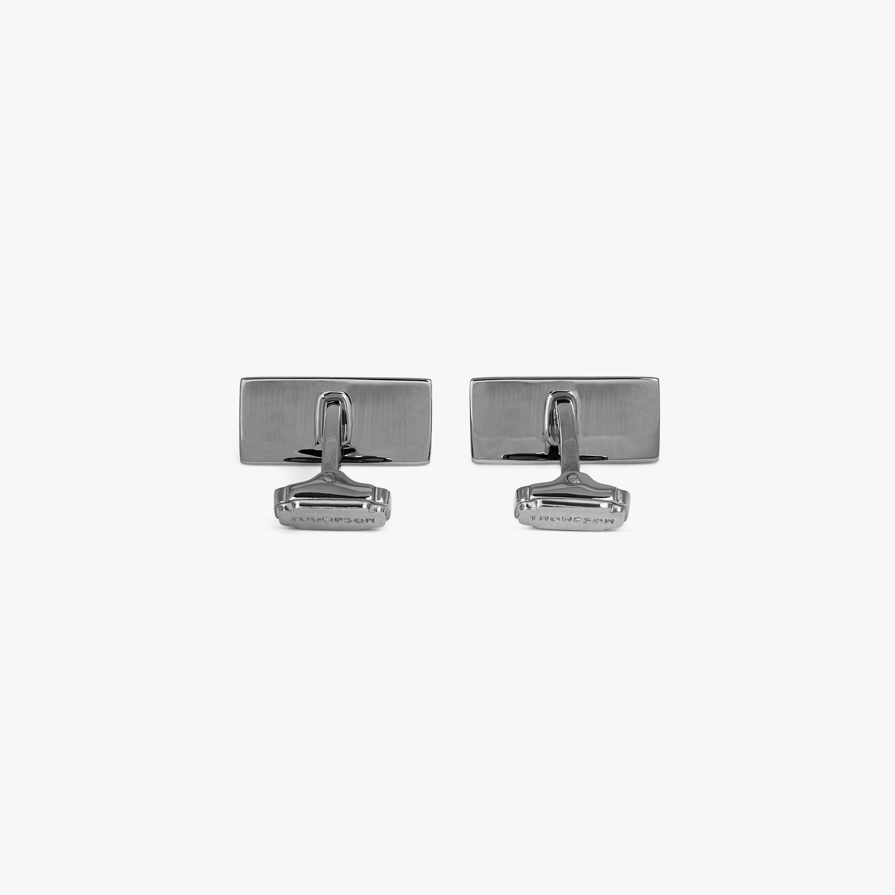 THOMPSON Rectangle cufflinks with jet Swarovski elements (UK) 3