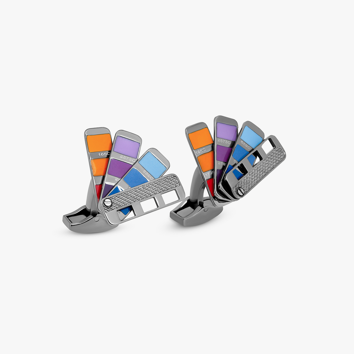 Gunmetal Plated Colorama Book Cufflinks