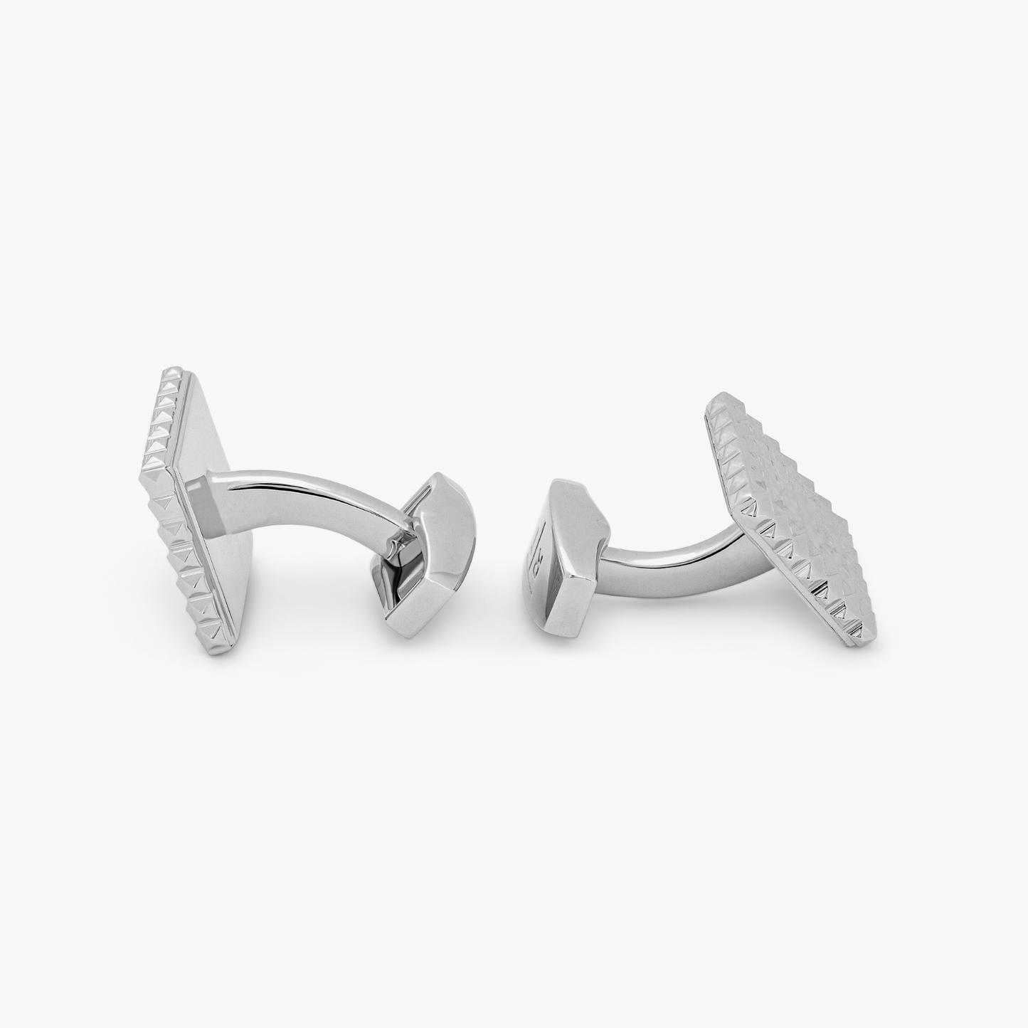 Diamond Giza square cufflinks Palladium plated