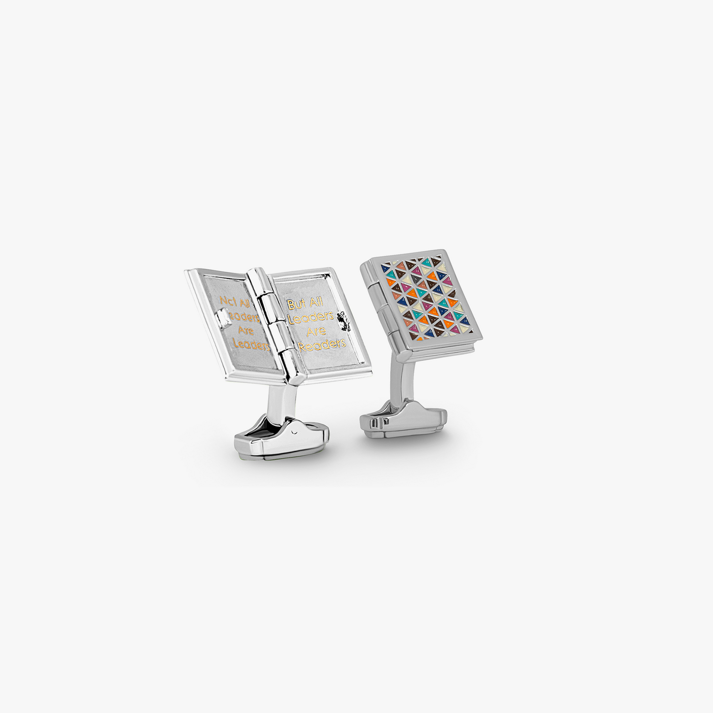 THOMPSON Journal cufflinks with multi enamel