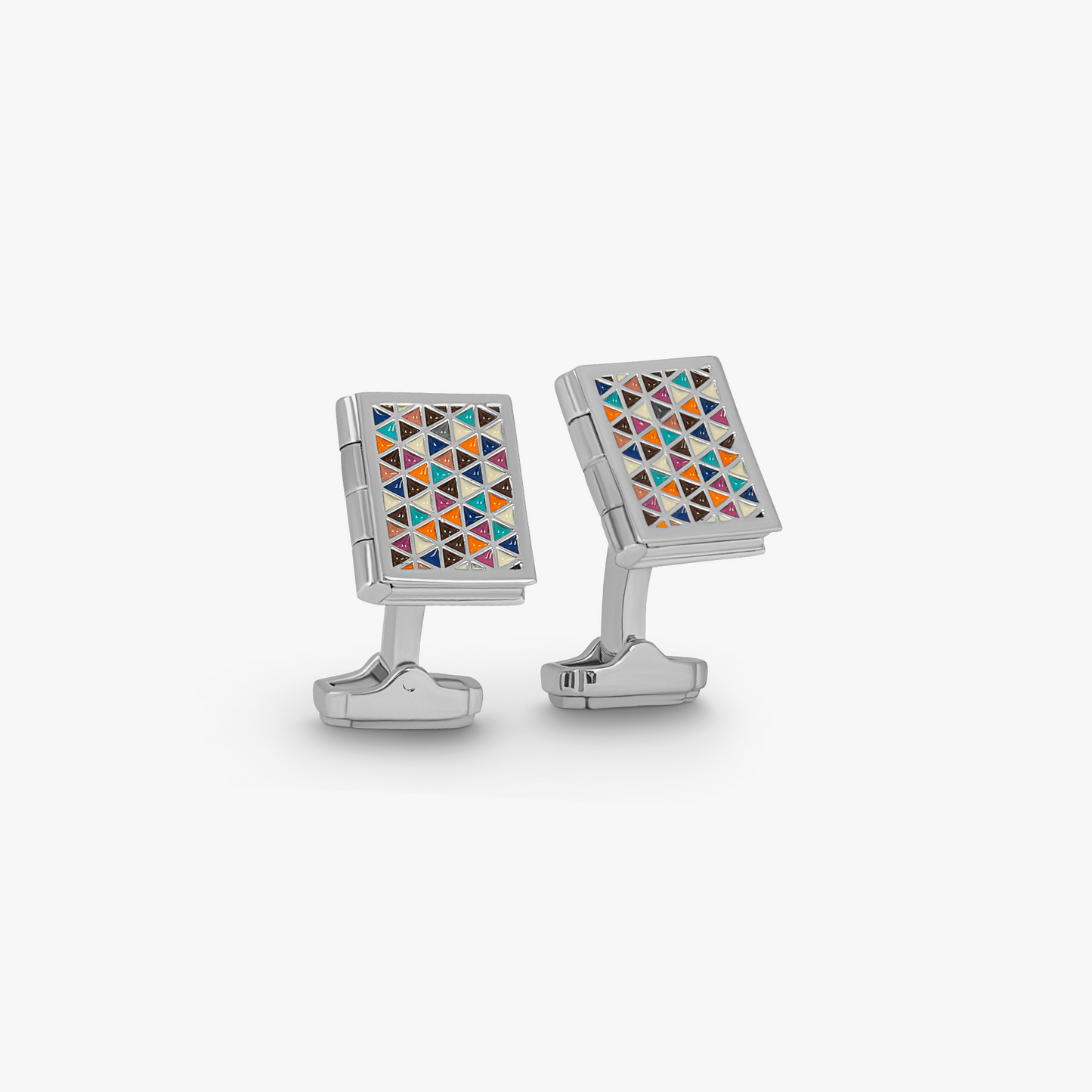 THOMPSON Journal cufflinks with multi enamel