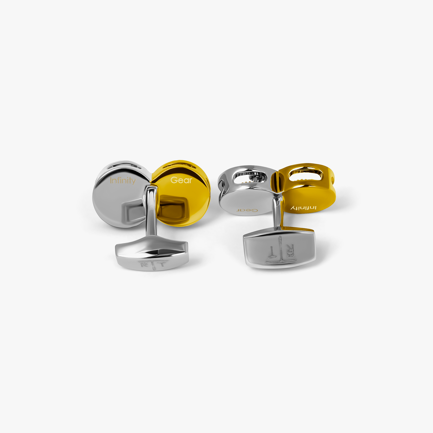 Infinity Gear Cufflinks in Palladium Plated