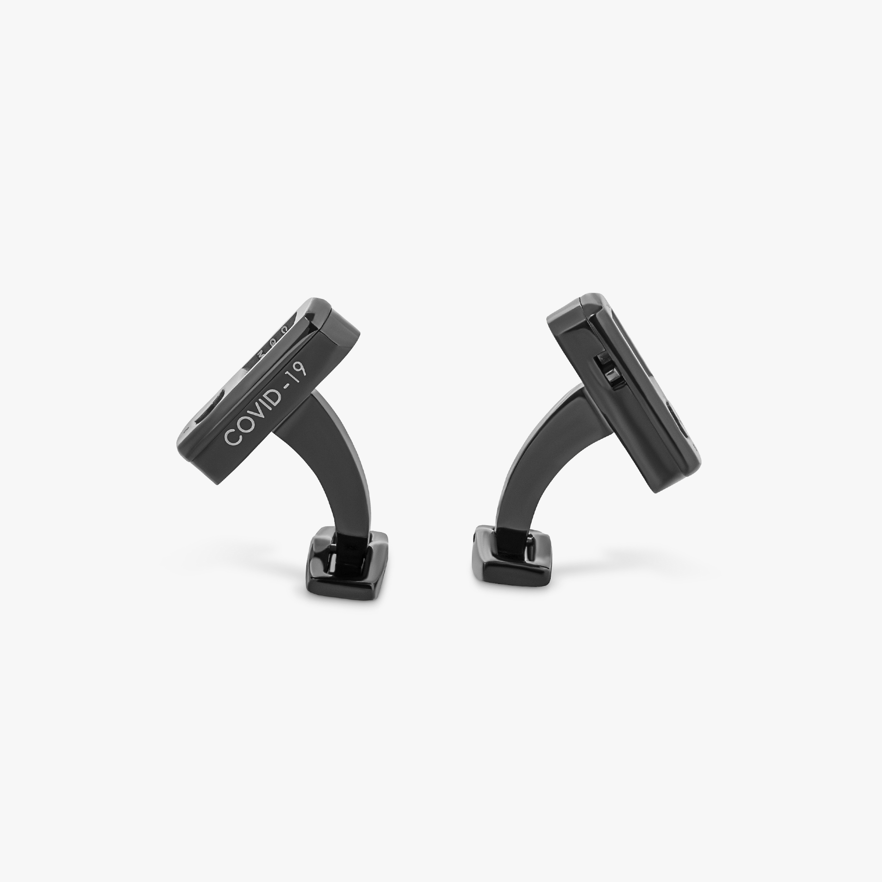 Black IP steel Antibody cufflinks