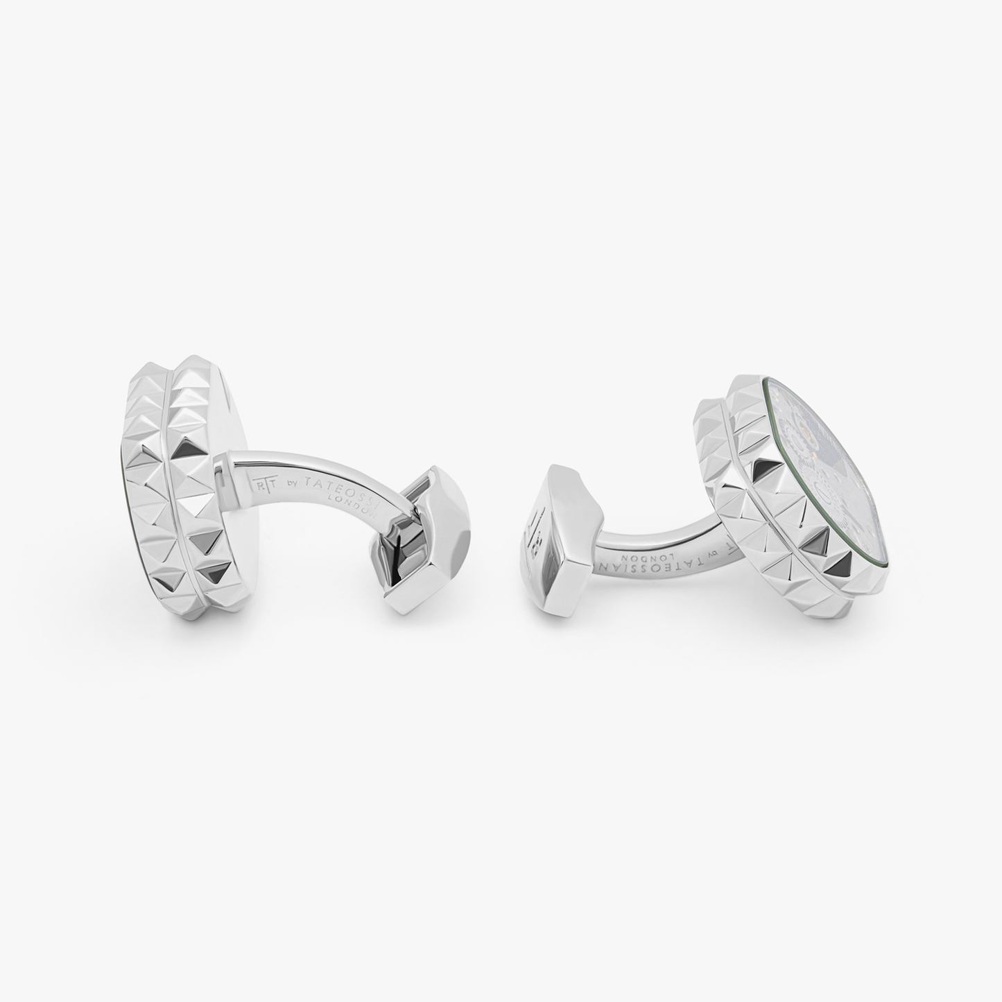 Silver Palladium Plated Diamond Giza Skeleton Cufflinks (Limited Edition)