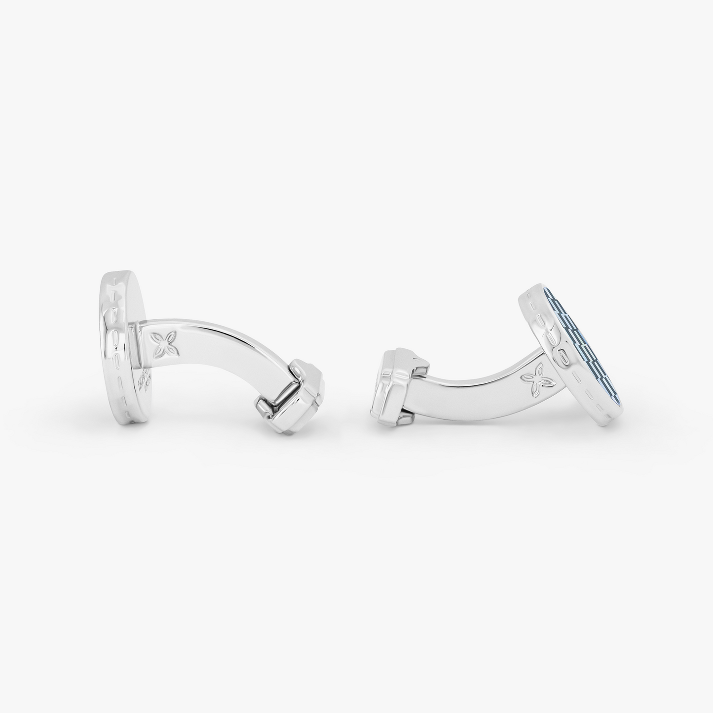 Thompson Black White Bronze Plated  Mosaic Semi Precious Cufflinks