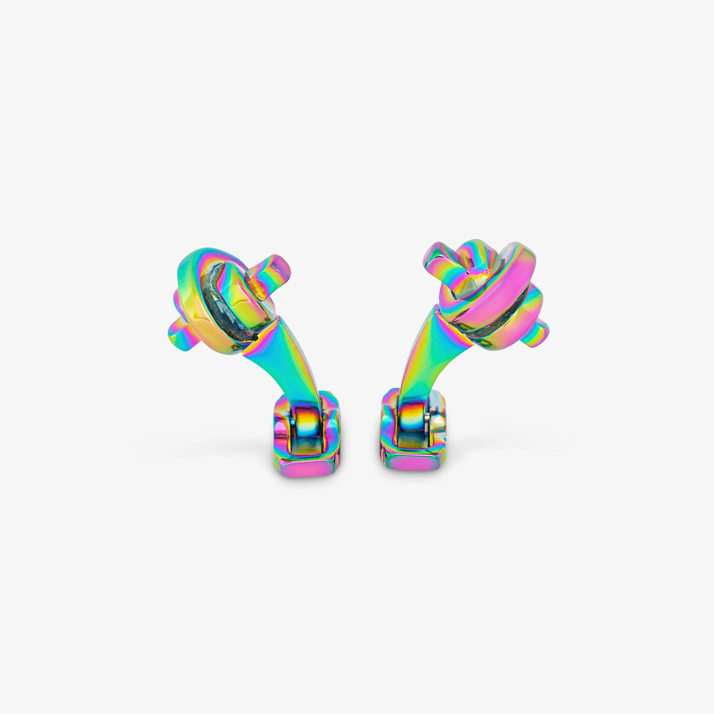 THOMPSON Iridescent Twisted Knot cufflinks