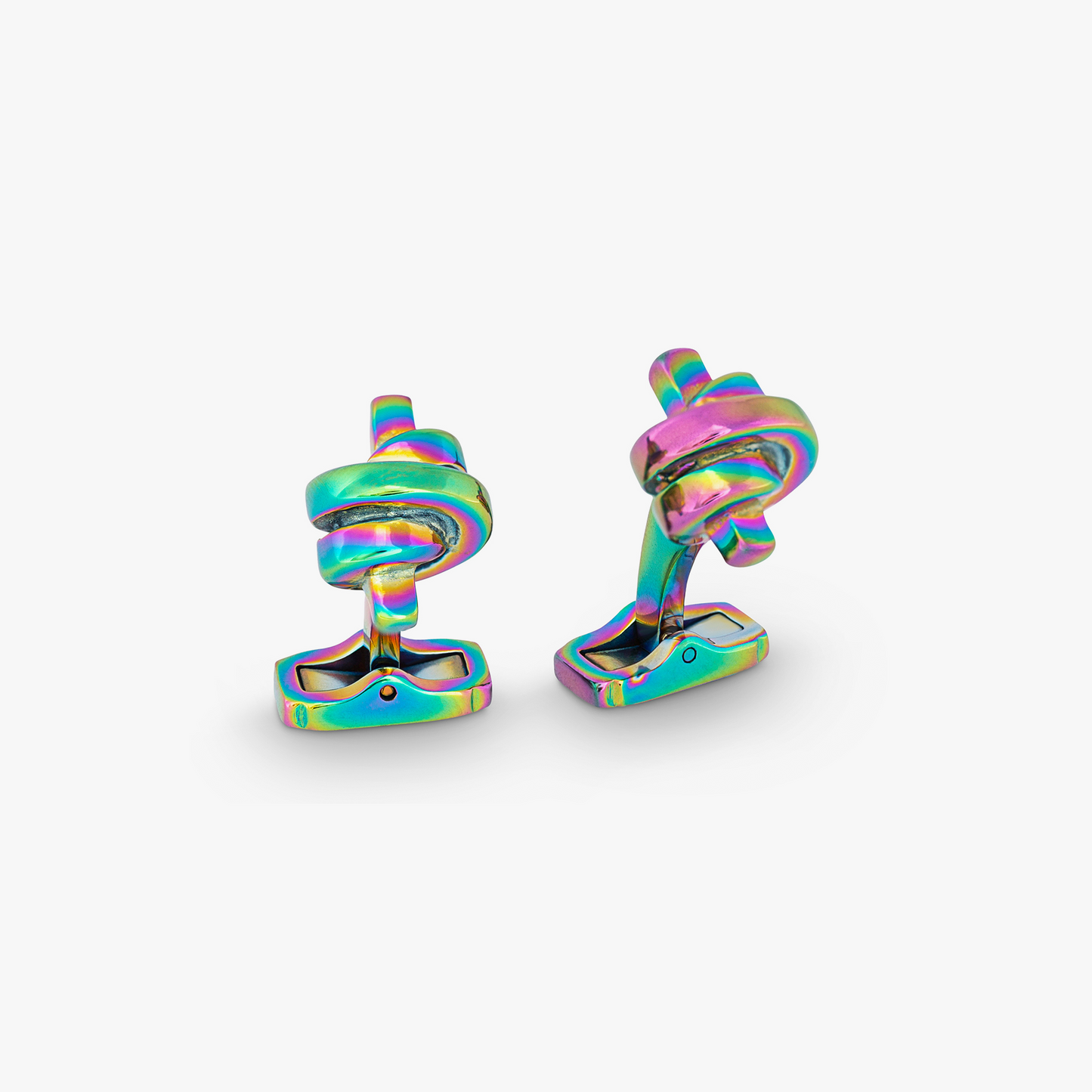 THOMPSON Iridescent Twisted Knot cufflinks
