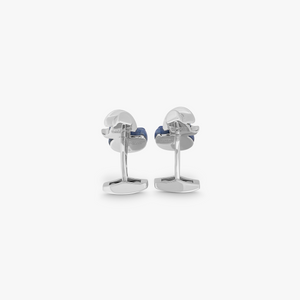 Sterling silver Duck Rodeo cufflinks with sodalite