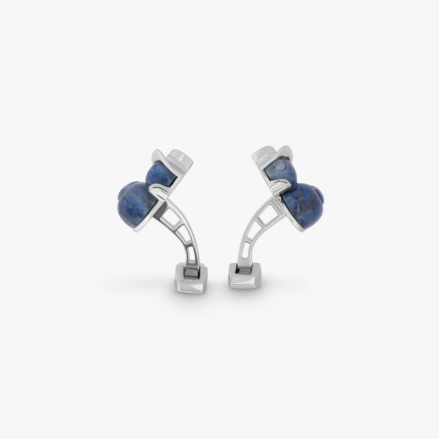 Sterling silver Duck Rodeo cufflinks with sodalite