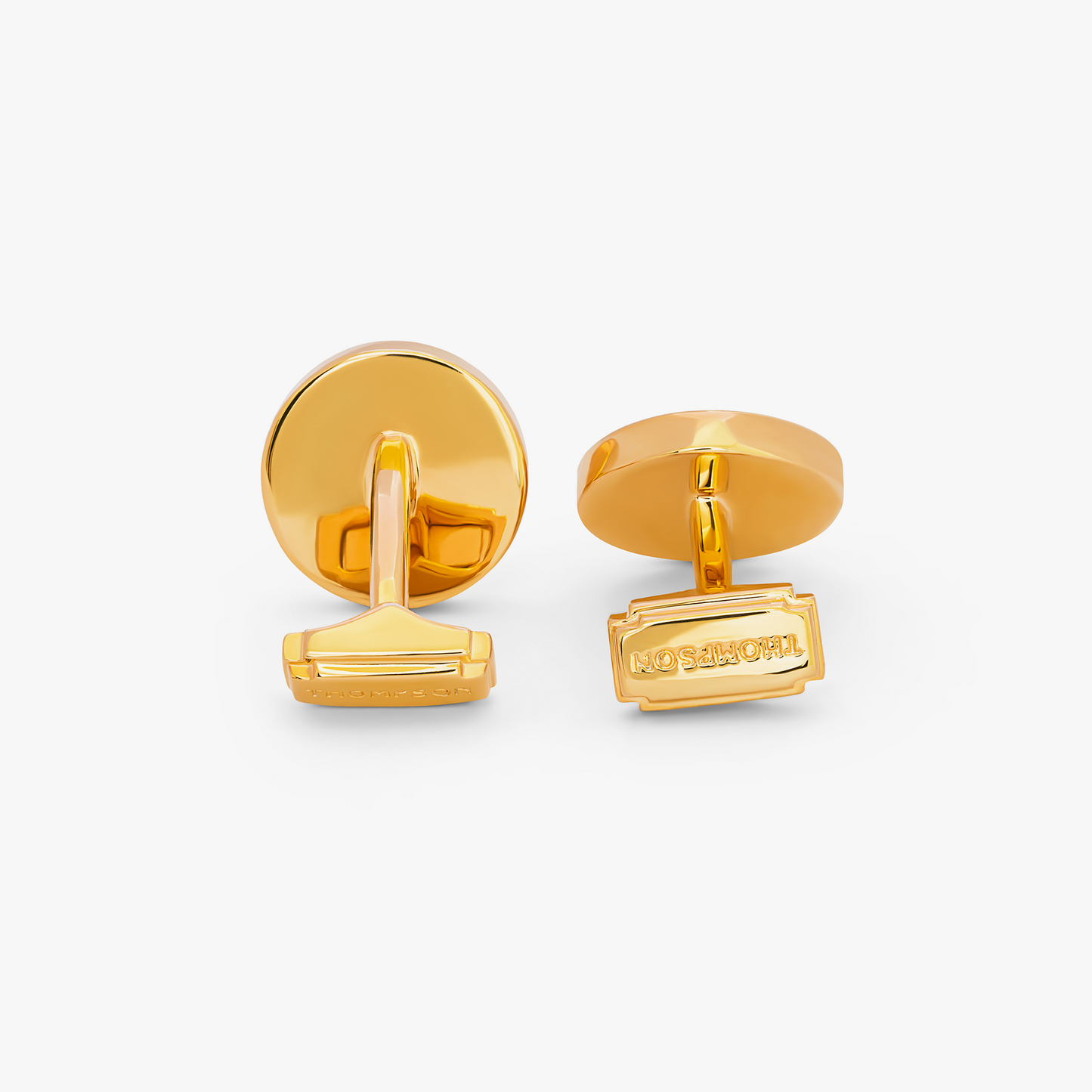 Thompson Red Yellow Gold Plated Blossom Cufflinks 