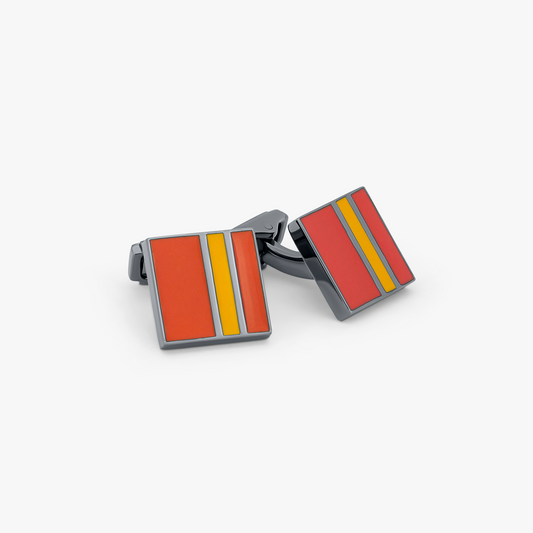 Thompson Red Gunmetal Plated Raya Cufflinks