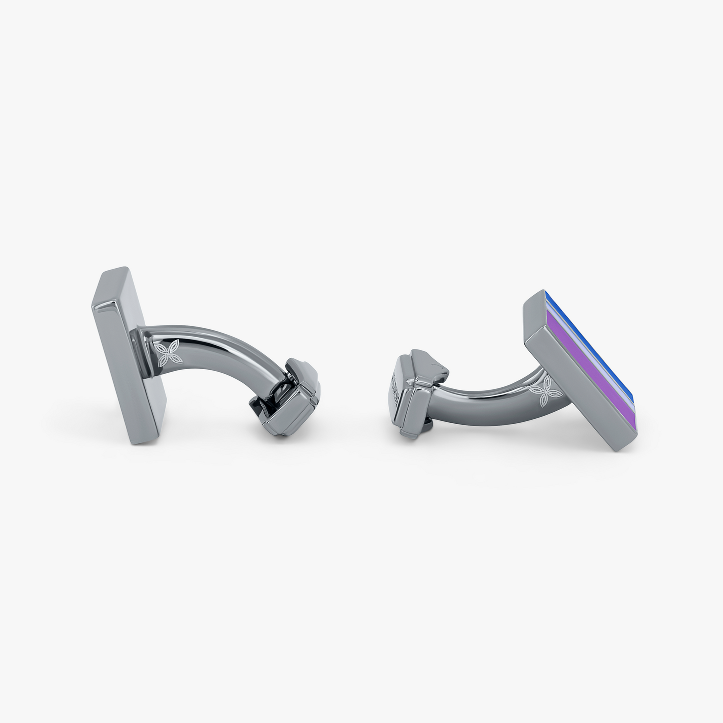 Thompson Purple Gunmetal Plated Raya Cufflinks