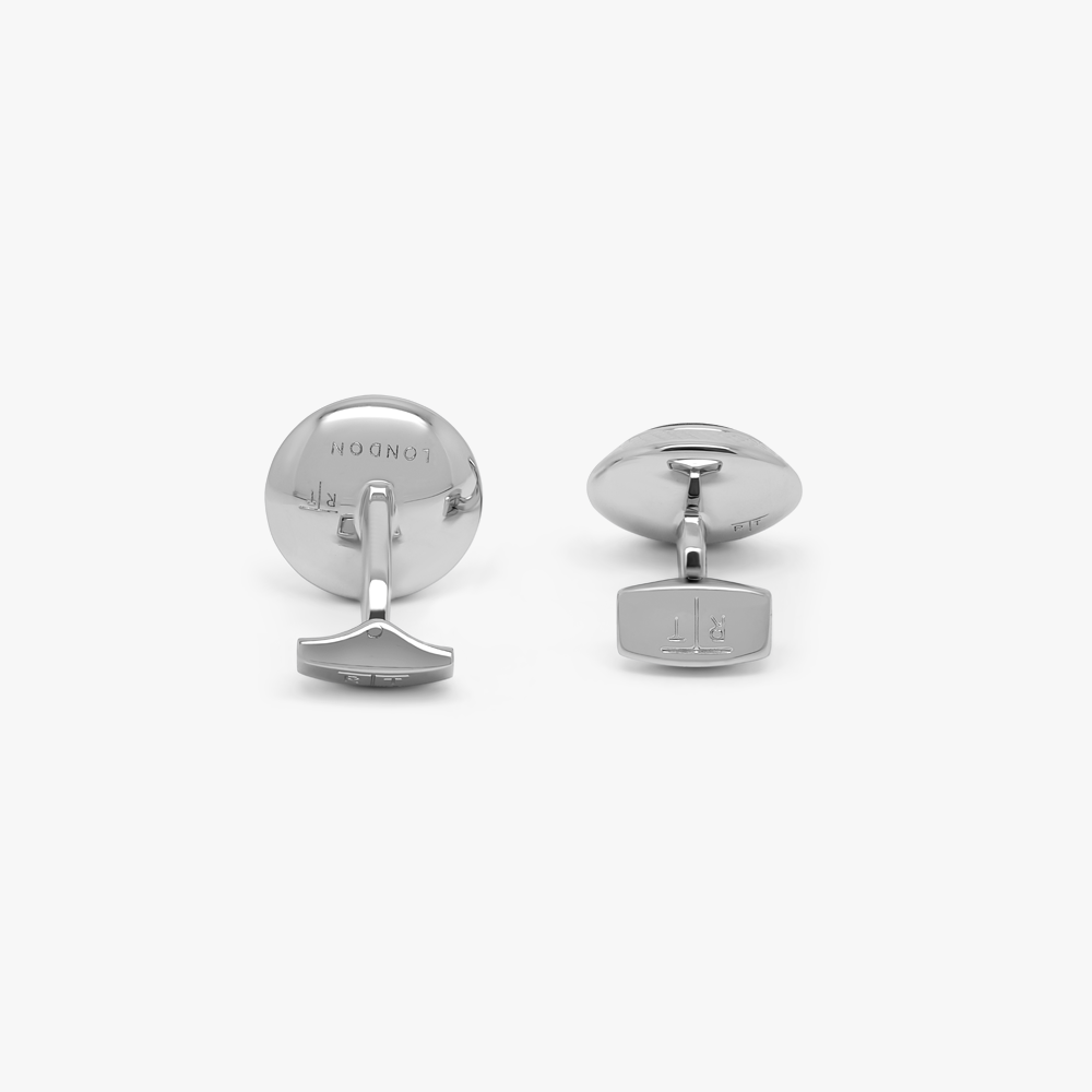 Compass Cufflinks in Palladium Plated