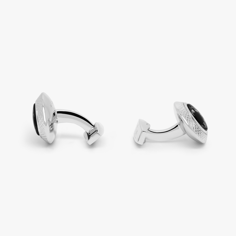 Compass Cufflinks in Palladium Plated