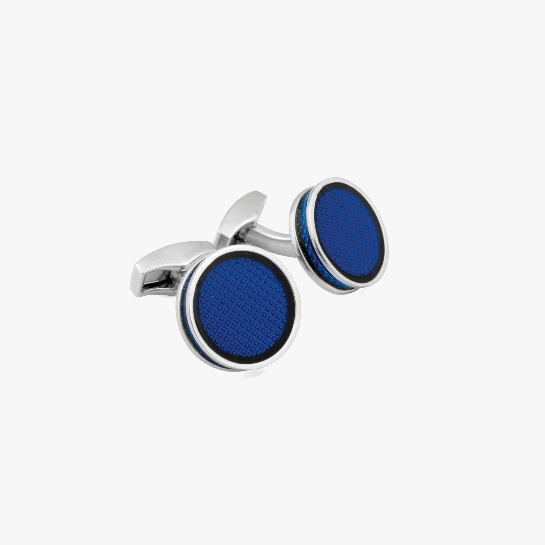 Tablet Ice Cufflinks Palladium Plated & Enamel