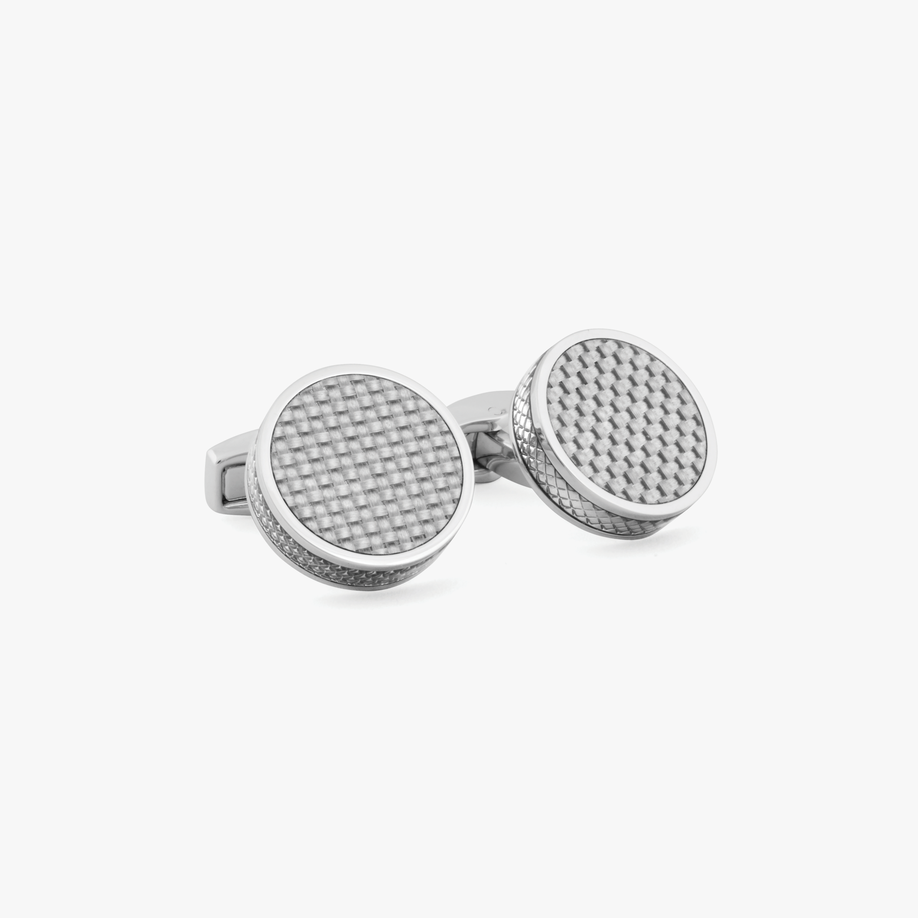 Carbon Tablet cufflinks Palladium plated & alutex