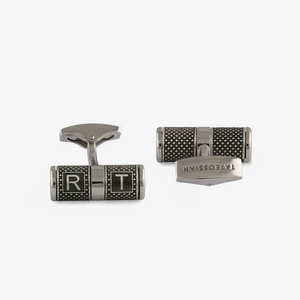 Lucky Me cufflinks in rhodium plated silver (UK) 3
