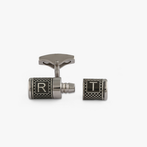 Lucky Me cufflinks in rhodium plated silver (UK) 4