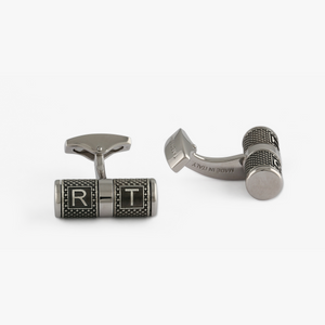 Lucky Me cufflinks in rhodium plated silver (UK) 2