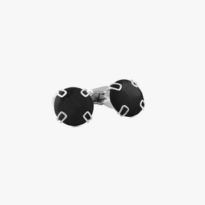 THOMPSON Button cufflinks in black (UK) 1