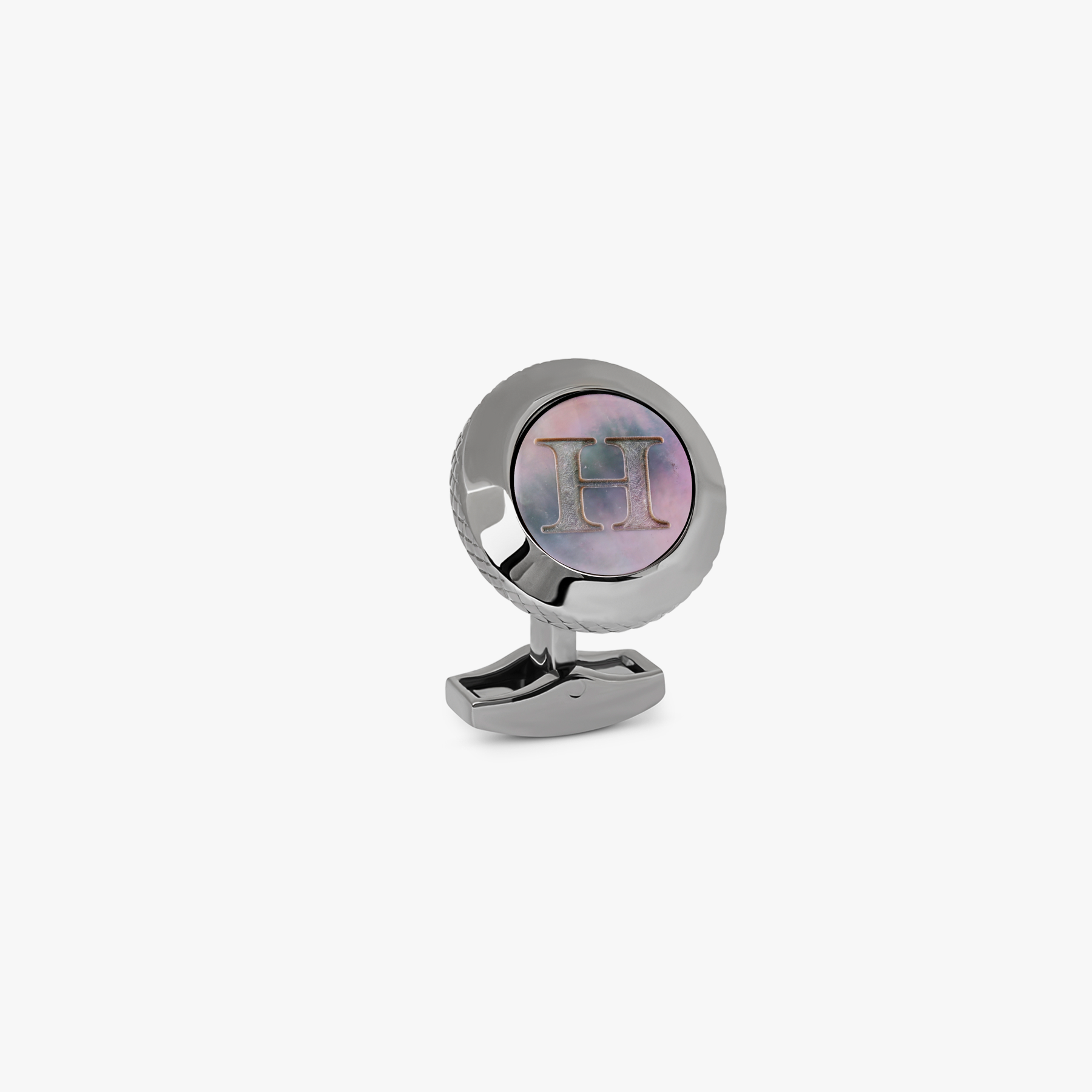 Personalised Single Initial Cufflink H