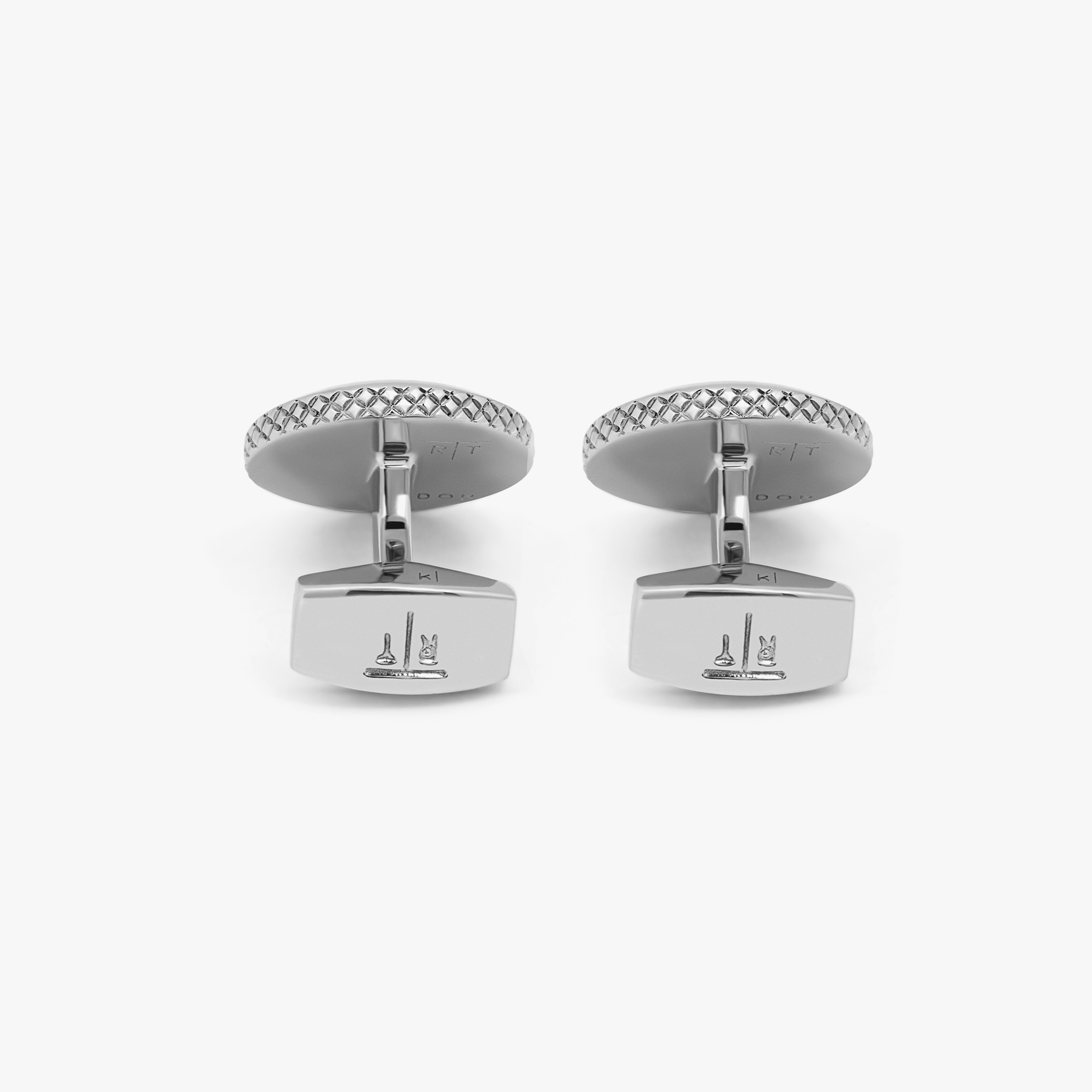 Capricorn cufflinks with rhodium finish