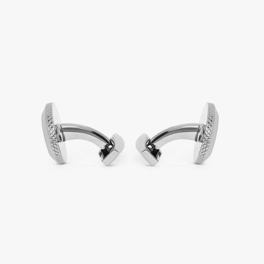 Capricorn cufflinks with rhodium finish