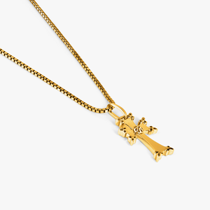 Yellow Gold Plated Armenian Church Pendant Necklace