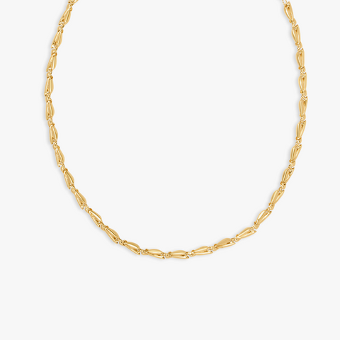Wild Flower choker necklace in 14k gold plated sterling silver