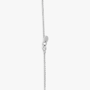 Sterling silver Cuore necklace with white diamonds