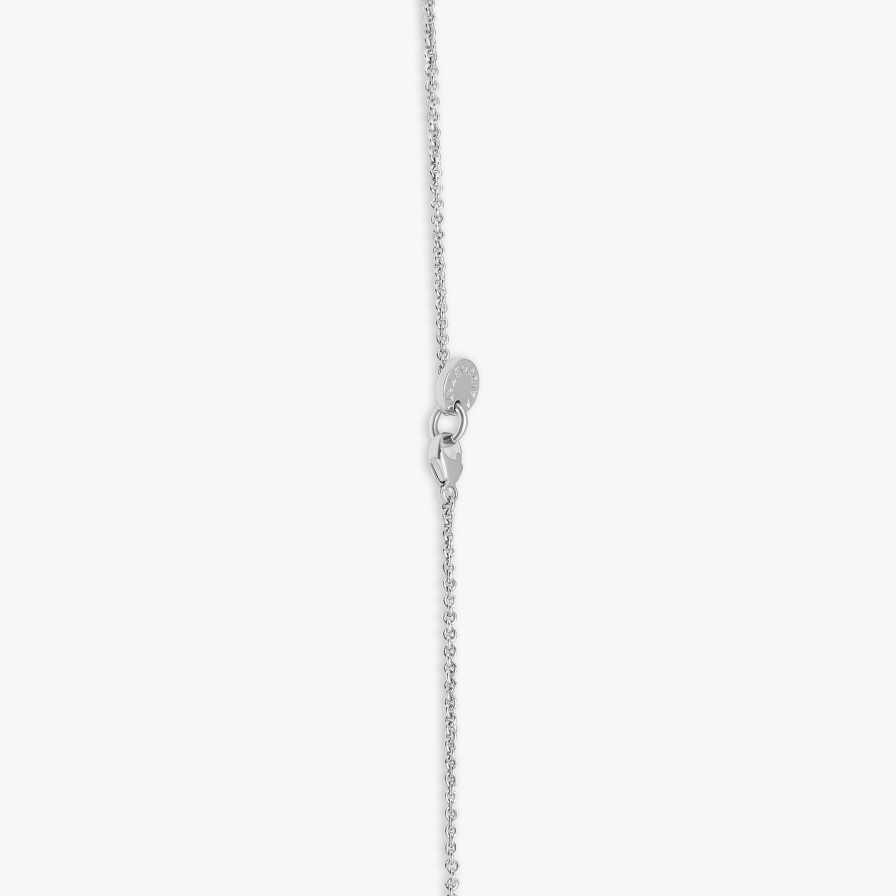 Cuore Necklace In Sterling Silver with Black Diamonds
