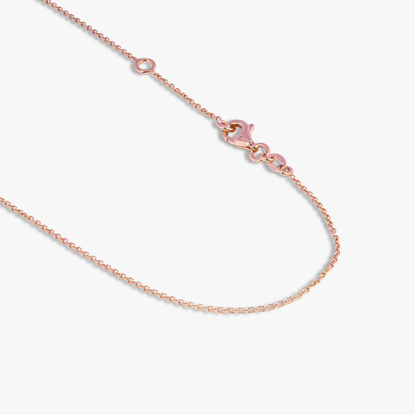 Kensington Double Stone Necklace in 14K Satin Rose Gold with White MOP