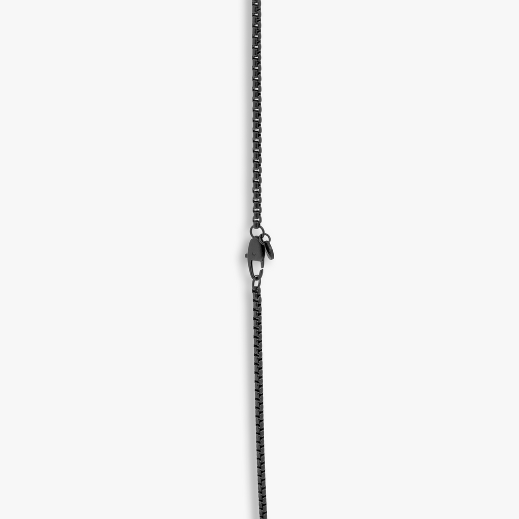 Black IP plated stainless steel Lens Gear necklace