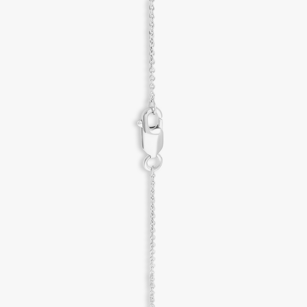 Duck Rodeo Necklace In Rhodium Plated Silver With Sodalite