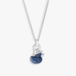 Sterling silver Duck Rodeo necklace with sodalite