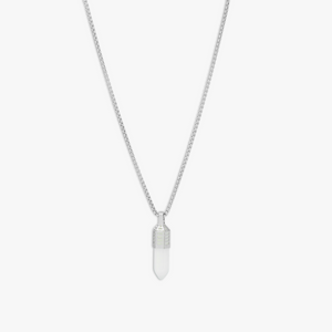 White Stainless Steel Dopamine Drop Necklace