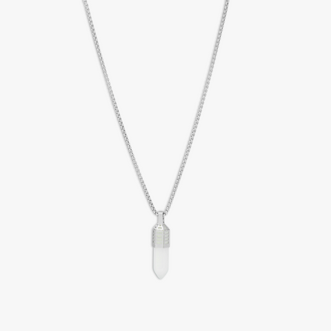 White Stainless Steel Dopamine Drop Necklace