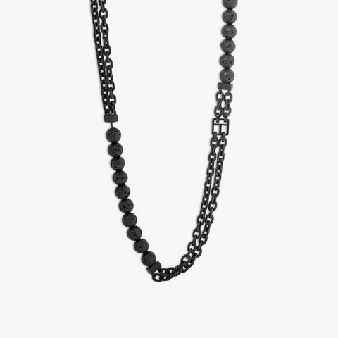 IP Black Plated Stainless Steel Catena Isaac Necklace