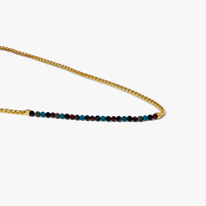 Sennit Catena Beaded Necklace In Yellow Gold Plated