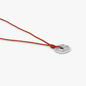 Lhasa Auspicious Coin Cord Necklace In Red