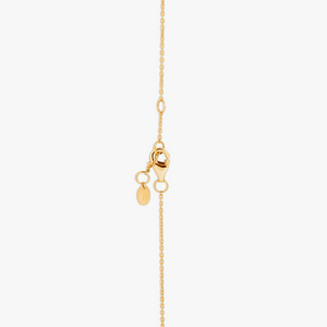 Round Diamond Pendant Necklace in 18K Rose Gold with Blue Enamel
