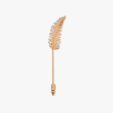 Fern Lapel Pin In Rose Gold Plated